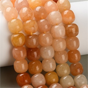 87648 BARREL SHAPE NATURAL AGATE FOR JEWELLERY 10X10mm/41Pcs//Ø1mm MULTICOLOR, ,Material SEMI PRECIOUS STONES,BEADS (0 2) ()