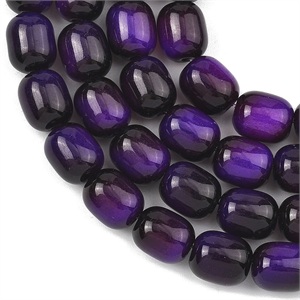 87652 CAT’S EYE BARREL SHAPE BEADS FOR JEWELLERY 10X8mm/79Pcs//Ø1mm DARK BLUE COLOR, ,Material GLASS,BEADS (0 10) ()