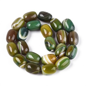 87666 BARREL SHAPE NATURAL AGATE FOR JEWELLERY 16X13mm/2Pcs//Ø1mm MULTICOLOR, ,Material SEMI PRECIOUS STONES,BEADS (0 2) ()