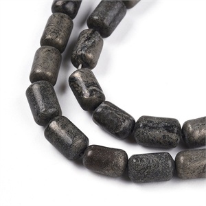 87673 NATURAL PYRITE BARREL SHAPE FOR JEWELLERY 13X10mm/28Pcs//Ø1mm MULTICOLOR, ,Material SEMI PRECIOUS STONES,BEADS (0 2) ()