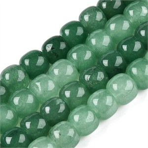 87678 NATURAL JADE BARREL SHAPE BEADS FOR JEWELLERY 10X8mm/43Pcs//Ø1mm GREEN COLOR, ,Material SEMI PRECIOUS STONES,BEADS (0 5) ()