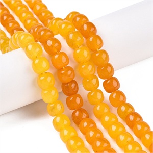 87682 NATURAL JADE BARREL SHAPE BEADS  FOR JEWELLERY 10X8mm/38Pcs//Ø1mm   YELLOW COLOR,   ,Material SEMI PRECIOUS STONES,BEADS (0 5) ()