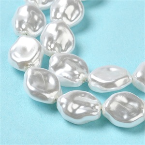 87695 ABS Acrylic imitation Pearl Beads FOR JEWELLERY 12X10mm/90Pcs//Ø1.2mm Natural COLOR, PEARLS ,Material ABS Plastic,BEADS (0 5) ()