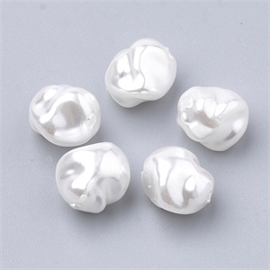 87697 ACRYLIC PEARL BEAD  FOR JEWELLERY 1X10mm/20Pcs//Ø1.4mm   NATURAL COLOR, PEARLS  ,Material ABS Plastic,BEADS (0 55) ()