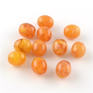 87703 RESIN BEADS COLUMN/BARREL SHAPE FOR JEWELLERY/PATERIMI/MPEGLERIA 15X13mm/10Pcs//Ø2.5mm ORANGE COLOR, KOMPOLOGIA ,Material ,BEADS (30 0) ()