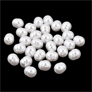 87711 ABS PLASTIC PEARLS RICE SHAPE FOR JEWELLERY/PATERIMI/MPEGLERIA 12X10mm/20Pcs//Ø1mm Natural COLOR, PEARLS ,Material ,BEADS (0 73) ()