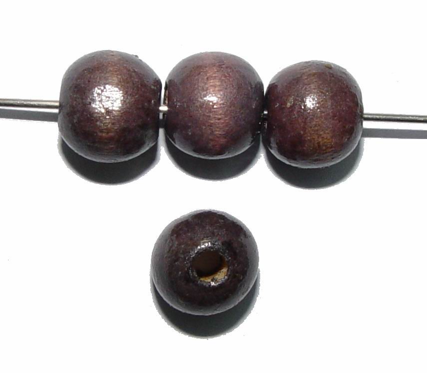 CH10498 WOODEN ROUND BEADS FOR JEWELLERY 12MM/22PCS BROWN COLOR,   ,MATERIAL WOOD,,BEADS (11 0) ()