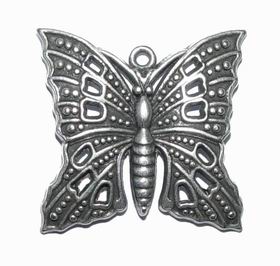 CH10668 Μενταγιόν Ορειχάλκινα Πεταλουδίτσες ,39X37mm/1Τεμ.,Αντικέ Χρώμα (6 0) (gr) ()