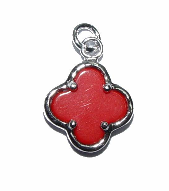 CH10738 Ασημένια 925 Σταυρουδάκια Τύπου Βαν Κλιφ  Για κόσμημα 18mm//1Τεμ. RHODIUM PLATED Χρώμα,   ,Συνθεση Ασήμι 925,Κρεμαστά (40 12) (gr) ()