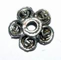 CH1076 Metal Round shape End Caps FOR JEWELLERY 11mm//10Pcs/ ANTIQUE SILVER, ,Material ,BEADS (26 0) ()