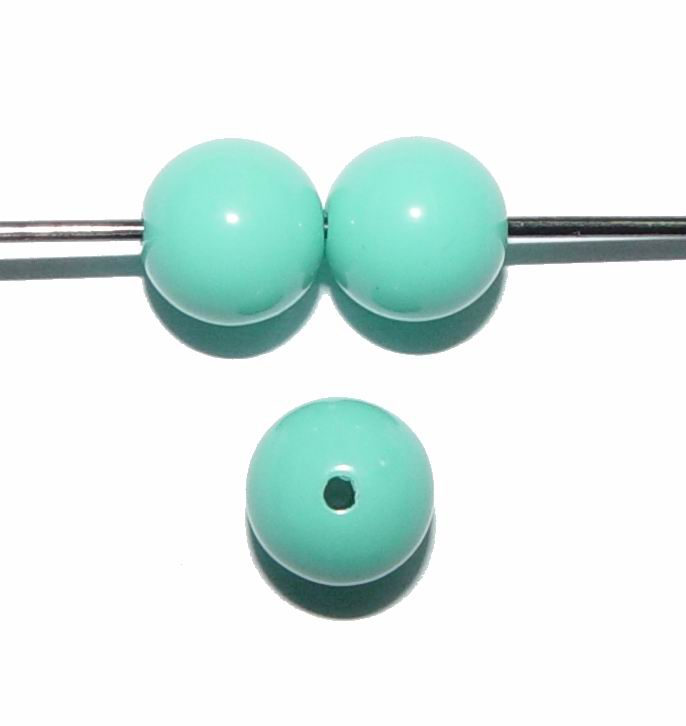 CH11216 Ακρυλικές Χάντρες στρόγγυλες μπίλια  Για κόσμημα 10mm/~45Τεμ. Τυρκουάζ Χρώμα,   ,Συνθεση Ακρυλικό,Χάντρα (24 114) (29gr) ()