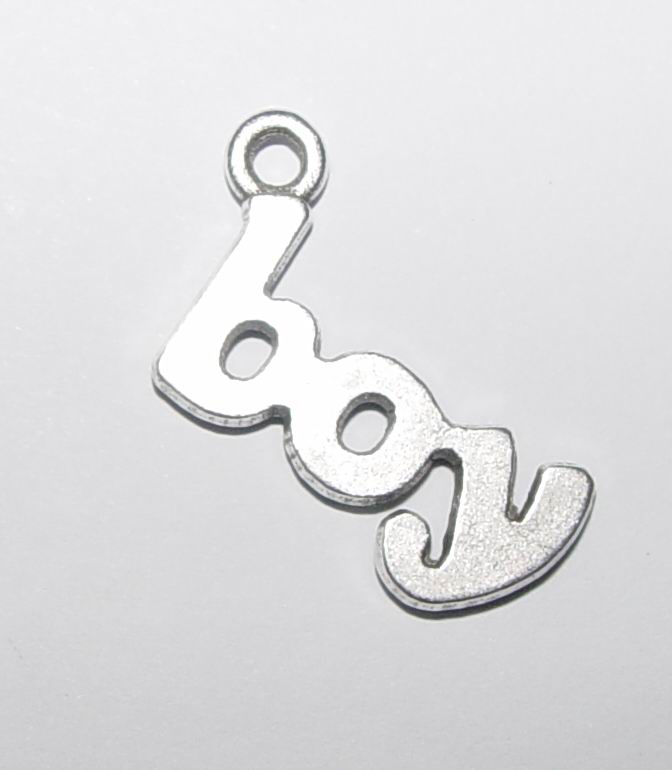 CH11811 Μεταλλικά μενταγιόν με λέξεις ‘Boy’ Για Διακόσμηση 12X25mm/2Τεμ. Αντικέ Χρώμα,   ,Συνθεση , (38 0) (8gr) ()