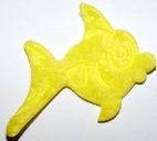 CH1205 Textile fish 60x40mm/± 20pcs yellow (0 0)
