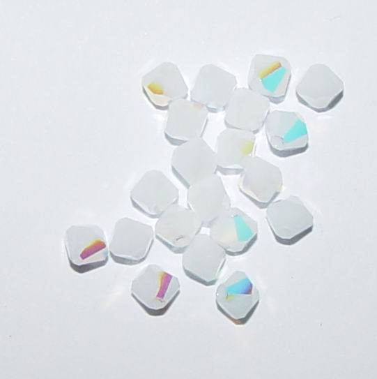 CH12220 Κρυσταλλάκια Swarovski σε Σχήμα Ρόμβος – 5301  ΓΙΑ ΚΟΣΜΗΜΑ 4mm//20Τεμ.   WHITE ALABASTER AB,   ,ΣΥΝΘΕΣΗ ,ΧΑΝΤΡΑ (3 0) (gr) ()