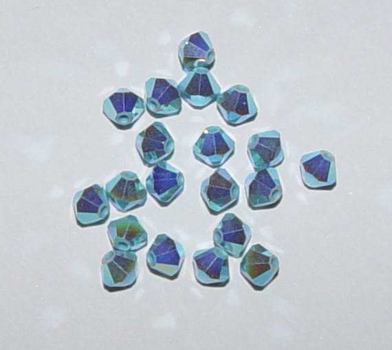 CH12232 Κρυσταλλάκια Swarovski σε Σχήμα Ρόμβος – 5301  ΓΙΑ ΚΟΣΜΗΜΑ 4mm//20Τεμ.   TURQUOISE AB2,   ,ΣΥΝΘΕΣΗ ,ΧΑΝΤΡΑ (2 0) (gr) ()