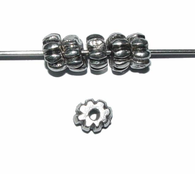 CH12704 Μεταλλικές Διαχωριστικές Ροδέλες  Για Κόσμημα 8X3,5mm/10Τεμ. Αντικέ Χρώμα,   ,Συνθεση ,Χάντρα (6 0) (gr) ()