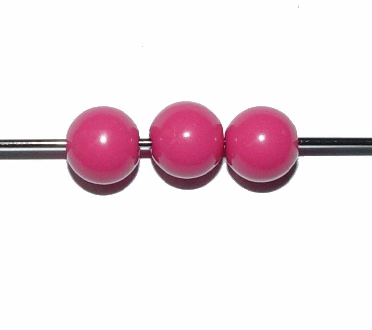 CH12803 Acrylic Round Beads ,For Jewellery 10mm/45Pcs/ Fuschia Color,   ,Material Acrylic,,Beads (32 20) ()