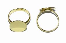 CH13620 Μεταλλικά δαχτυλίδια Με πλακέ Βάση Για κόσμημα 14mm//2Τεμ. Επίχρυσο Χρώμα, ,Συνθεση , (14 11) (7gr) ()