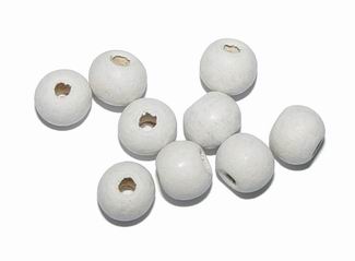 CH13792 Wooden Round Beads ,For Jewellery 12mm/45Pcs/ White Color,   ,Material Wood,,Beads (43 162) ()