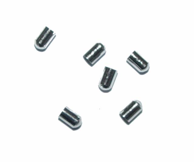 CH13838 Metal Leather Round Leather Ends ,For Jewellery 3mm//10Pcs//Ø2mm Platinum color,   ,Material ,,Beads (45 8) ()