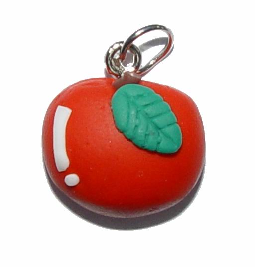 CH13935 Polymer Clay Pendants Pomegranades, ,16X18mm/2Pcs ,Red Color (45 6) ()