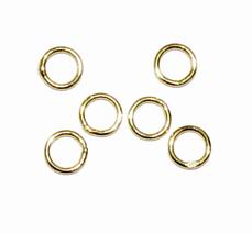 CH14313 Κρικάκια Μεταλλικά Στρόγγυλα Κλειστά ,6X0,9mm/55Τεμ. ,Επίχρυσο Χρώμα,0.9mm Πάχος (38 38) (15gr) ()