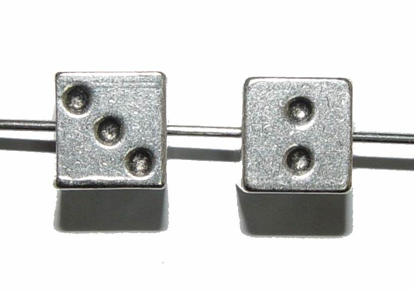 CH15013 Μεταλλικά κυβάκια  Για Διακόσμηση/Μπεγλέρια/Πατεριμές 10mm//10Τεμ. Αντικέ Χρώμα,   ,Συνθεση ,Χάντρα (0 700) (gr) ()