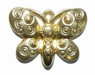 CH15101 Μενταγιόν Ορειχάλκινα Πεταλουδίτσες ,23X30mm/1Τεμ.,Επίχρυσο Χρώμα (87 11) (8gr) ()