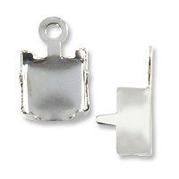 CH15806 SQUARE SHAPE  ENDINGS FOR  CHAINS  FOR JEWELLERY 3,5X3,5MM/20PCS/   PLATINUM COLOR,   ,MATERIAL BRONZE,, (48 36) ()