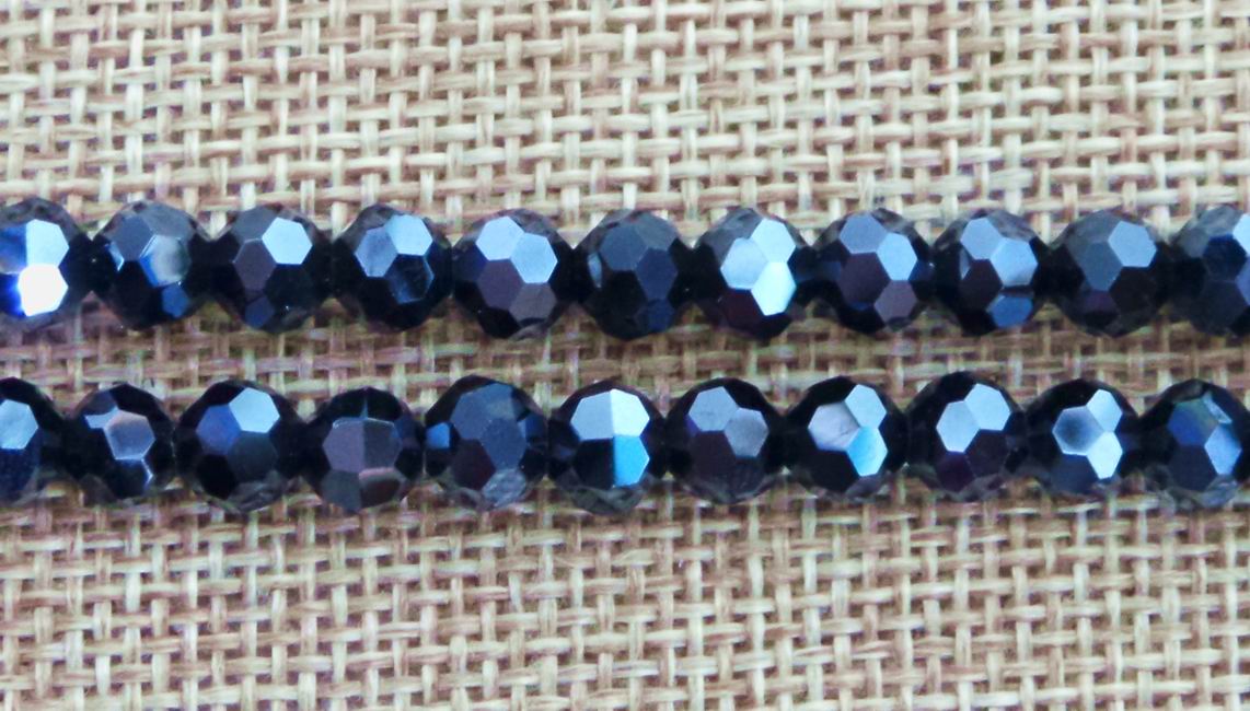 CH16085 ROUND FACETED GLASS BEADS FOR JEWELLERY 6MM/60PCS HEMATITE COLOR,   ,MATERIAL ,,BEADS (13 0) ()