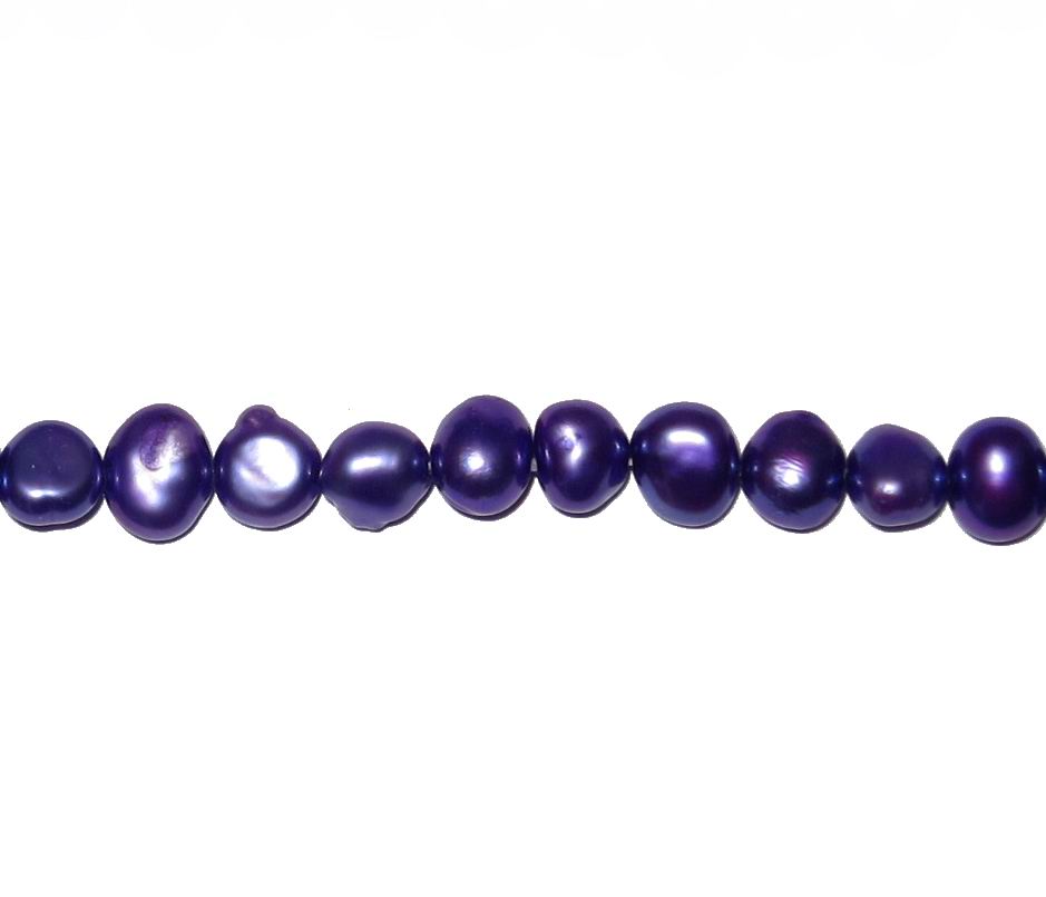 CH16556 Fresh water pearls beads nugget shape ,For Jewellery 5X6mm/60Pcs/ Purple Color,   ,Material Fresh Water Pearls,,Beads (3 2) ()