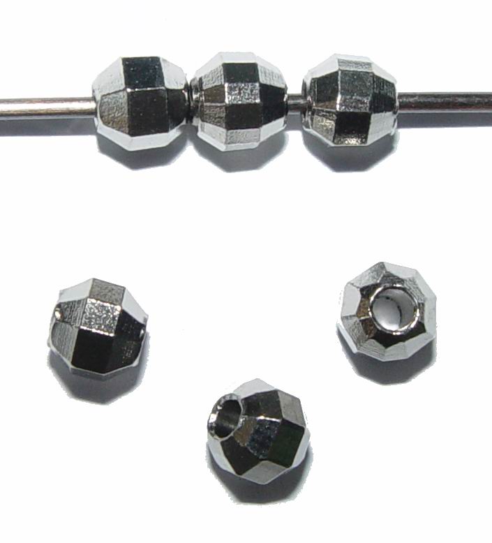 CH16713 Μεταλλικές στρόγγυλες χάντρες Για κόσμημα 5mm//5Τεμ. Μεταλλικό Χρώμα, ,Συνθεση ,Χάντρα (84 0) (gr) ()