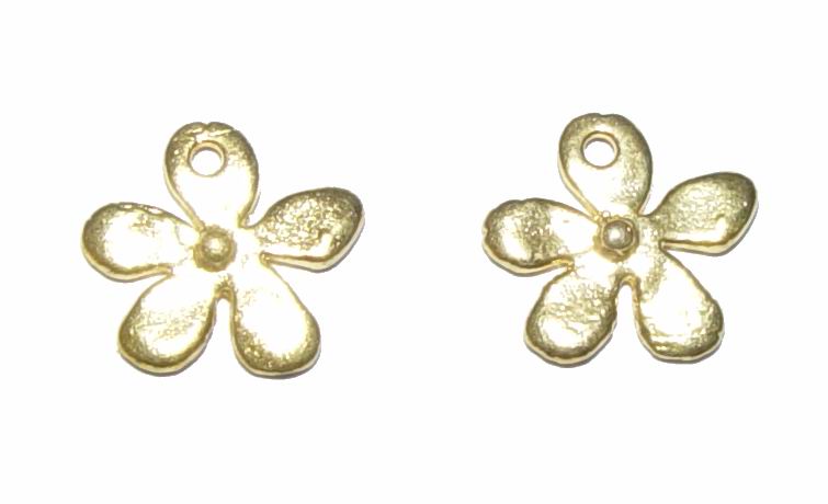 CH16867 Μεταλλικά λουλούδια  Για Κόσμημα/Διακόσμηση 13mm//5Τεμ. Επίχρυσο Χρώμα,   ,Συνθεση ,Κρεμαστά (34 10) (9gr) ()
