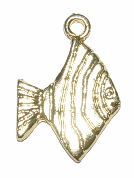 CH16871 Μεταλλικά Ψαράκια κρεμαστά  Για Κόσμημα/Διακόσμηση 28X19mm/3Τεμ. Επίχρυσο Χρώμα,   ,Συνθεση ,Καλοκαιρινά/Θαλασσινά,Κρεμαστά (46 12) (14gr) ()