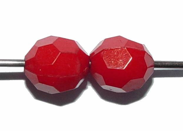 CH16913 Acrylic Round Faceted Beads ,For Jewellery 10mm/55Pcs/ Red Color,   ,Material Acrylic,,Beads (-1 2) ()