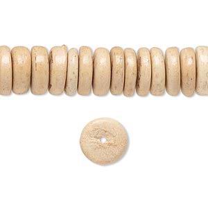 CH17014 Ξύλινες ροδέλες πλακέ  Για κόσμημα 10mm/~25Τεμ. Φυσικό Χρώμα,   ,Συνθεση Ξύλο,Χάντρα (8 10) (33gr) ()