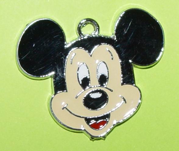 CH17162 Μεταλλικός Mickey Mouse  Για κόσμημα 25mm//2Τεμ. Πολύχρωμο, Με Χρώμα/Enamel  ,Συνθεση Κράμα (μείγμα),Παιδικά,Κρεμαστά (31 0) (gr) ()
