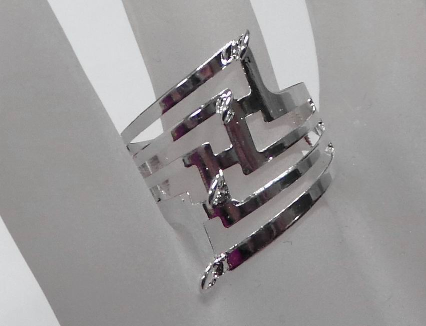 CH1766 Μεταλλικά δαχτυλίδια με κρικάκια  Για κόσμημα 20mm//2Τεμ. Μεταλλικό Χρώμα, Με 4 κρικάκια  ,Συνθεση , (18 0) (gr) ()