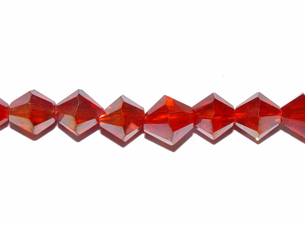 CH17817 Beads and Spacers Glass Bicone, ,8mm/50Pcs ,Red Color (27 34) ()