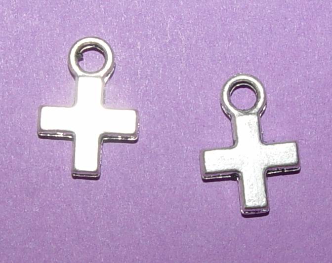 CH17840 Metal Cross Pendants  For Jewellery 14X10mm/10Pcs/   Antique,   ,Material Alloy,Charms (28 14) ()