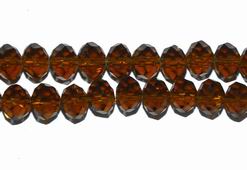 CH18062 RONDELLE GLASS BEADS FOR JEWELLERY 10X12mm/40Pcs/ BROWN COLOR, FACETED ,Material GLASS,,BEADS (21 9) ()
