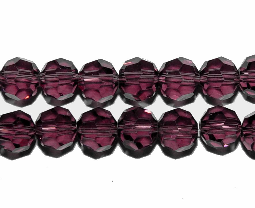 CH18079 ROUND FACETED GLASS BEADS FOR JEWELLERY 8mm/52Pcs/ LILAC COLOR, FACETED ,Material GLASS,,BEADS (19 9) ()