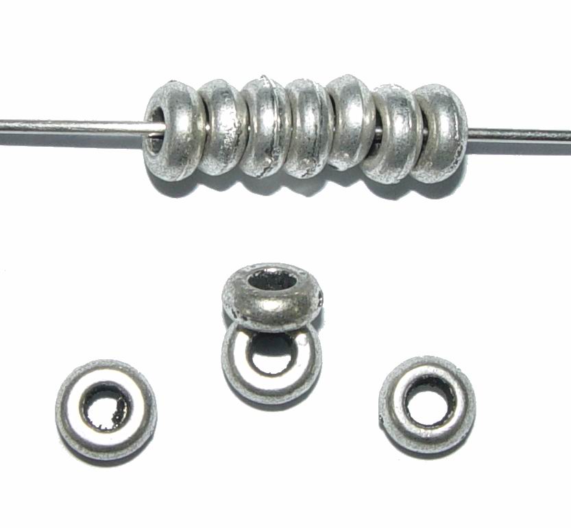 CH18289 Μεταλλικές Διαχωριστικές Ροδέλες  Για κόσμημα 7X3mmmm/Ø2,5mm/10Τεμ. Αντικέ Χρώμα,   ,Συνθεση ,Χάντρα (2 0) (gr) ()