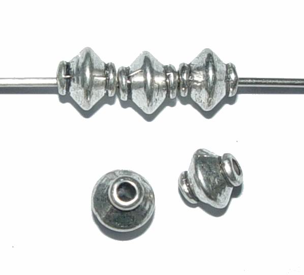 CH18290 Μεταλλικες Διακοσμητικές Χάντρες  Για κόσμημα 7mm//10Τεμ. Αντικέ Χρώμα,   ,Συνθεση ,Χάντρα (15 0) (gr) ()