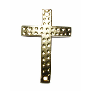 CH18406 Σταυροί Μεταλλικός Φιγούρα ,30X44mm/1Τεμ. ,Επίχρυσο Χρώμα,Κυρτά (38 0) (gr) ()
