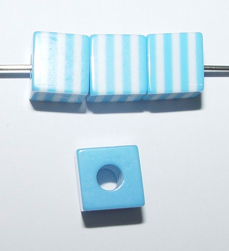 CH18484 Ακρυλικά κυβάκια Για Κόσμημα/Διακόσμηση 10X10mm/Ø3,5mm/28Τεμ. Γαλάζιο Χρώμα, ,Συνθεση Ακρυλικό,Παιδικά, (2 22) (29gr) ()