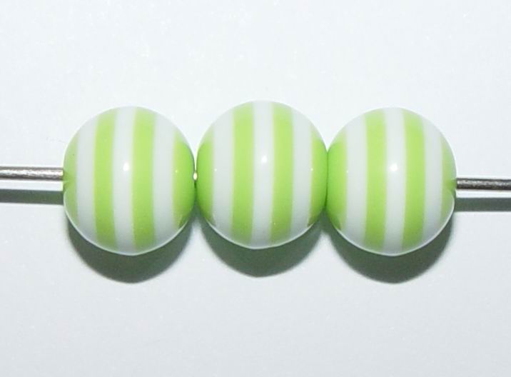 CH18494 Acrylic Round Beads ,For Jewelery/Decoration 10X10mm/40Pcs//Ø3,5mm Green Color,   ,Material Acrylic,Cartoon,Beads (67 137) ()