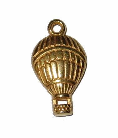 CH18797 Μεταλλικό Χρωματιστό Αερόστατο Για κόσμημα 23X23mm/1Τεμ. Επίχρυσο Χρώμα, ,Συνθεση ,Κρεμαστά (64 29) (7gr) ()