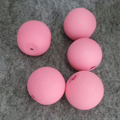CH1960 WOODEN ROUND BEADS FOR JEWELLERY 25MM//5PCS PINK COLOR,   ,MATERIAL WOOD,,BEADS (7 5) ()