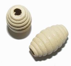CH2043 Full Drilled Wooden Cylinder/Column, ,11X20mm/30Pcs ,Beige Color (13 2) ()